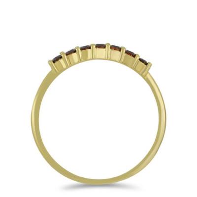 BUY 14K GOLD NATURAL RED DIAMOND DOUBLE CUT GEMSTONE RING